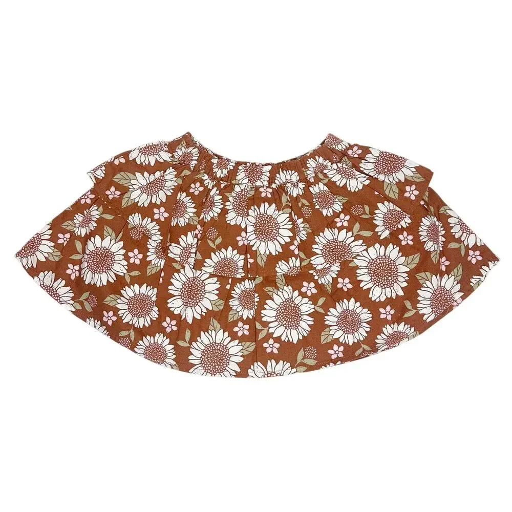 NWT Carter's Sunflower Print Skater Skirt Size 3T